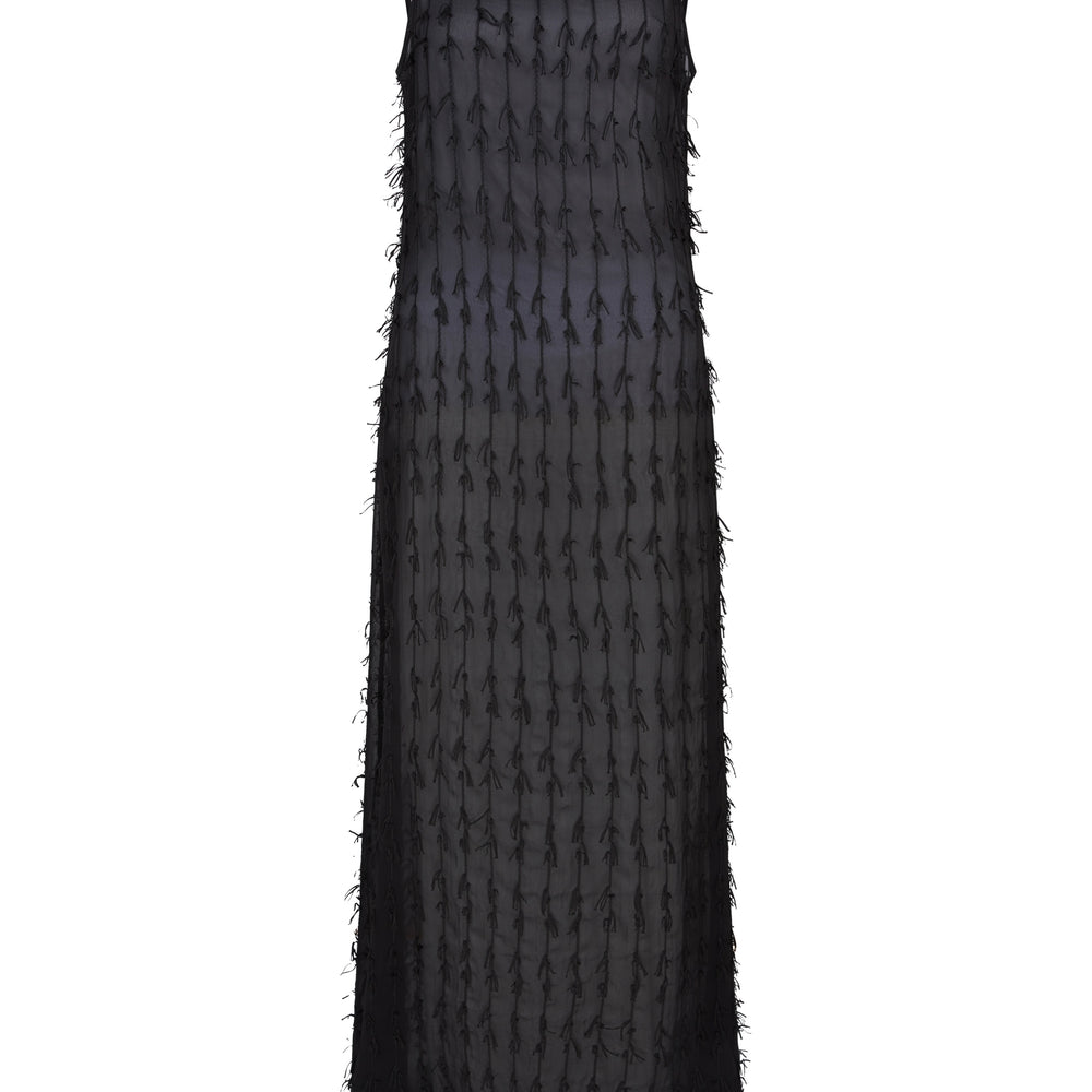 Black Tassel Maxi Dress