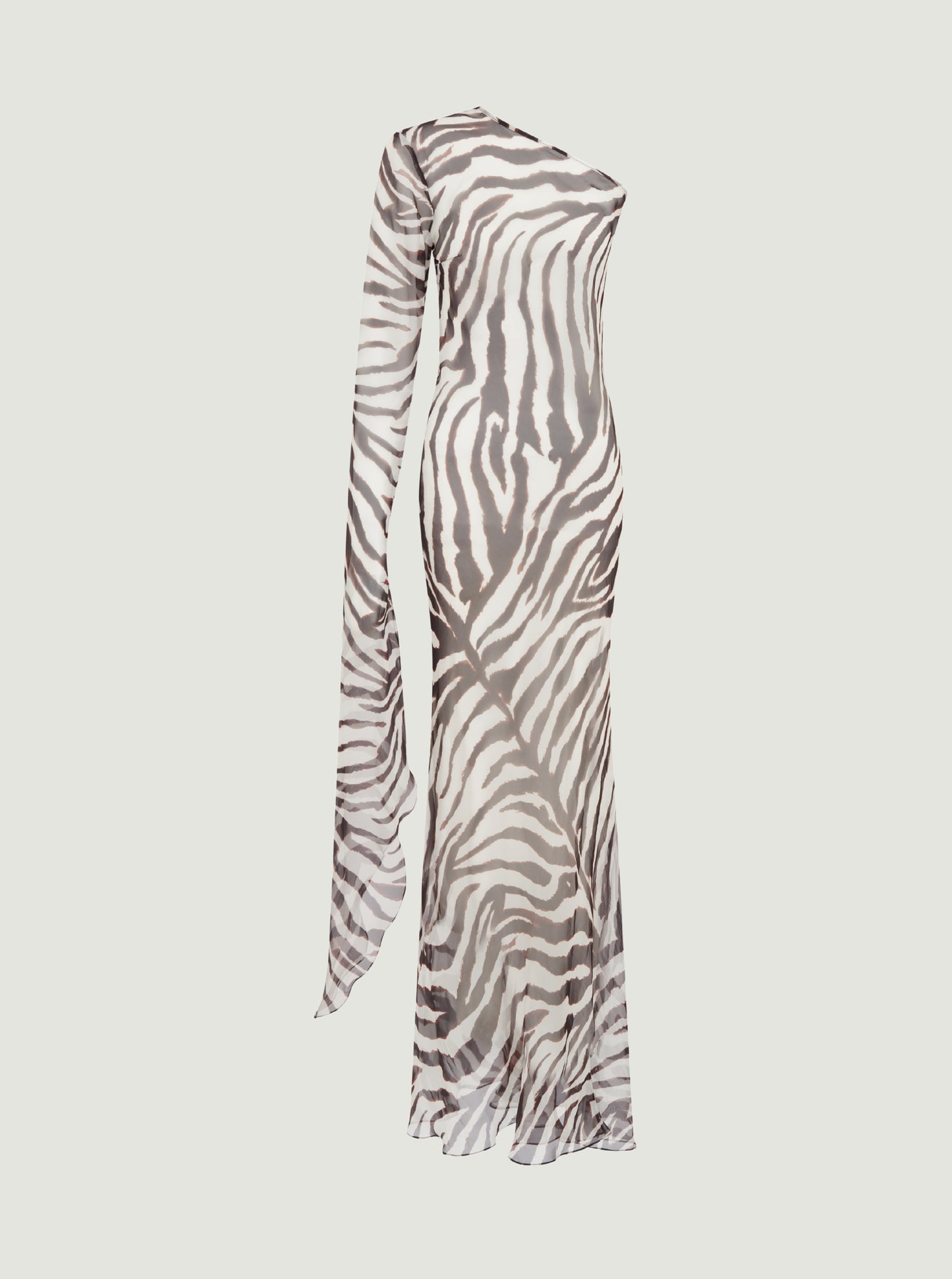 one shoulder zebra dress Tavina One-Shoulder Maxi Dress Zebra Black