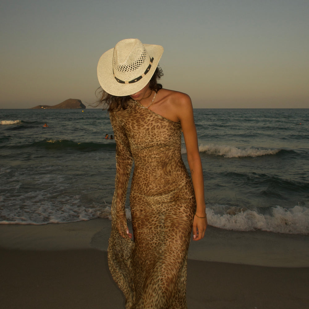 
                  
                    One Shoulder Leopard Print Maxi Dress
                  
                