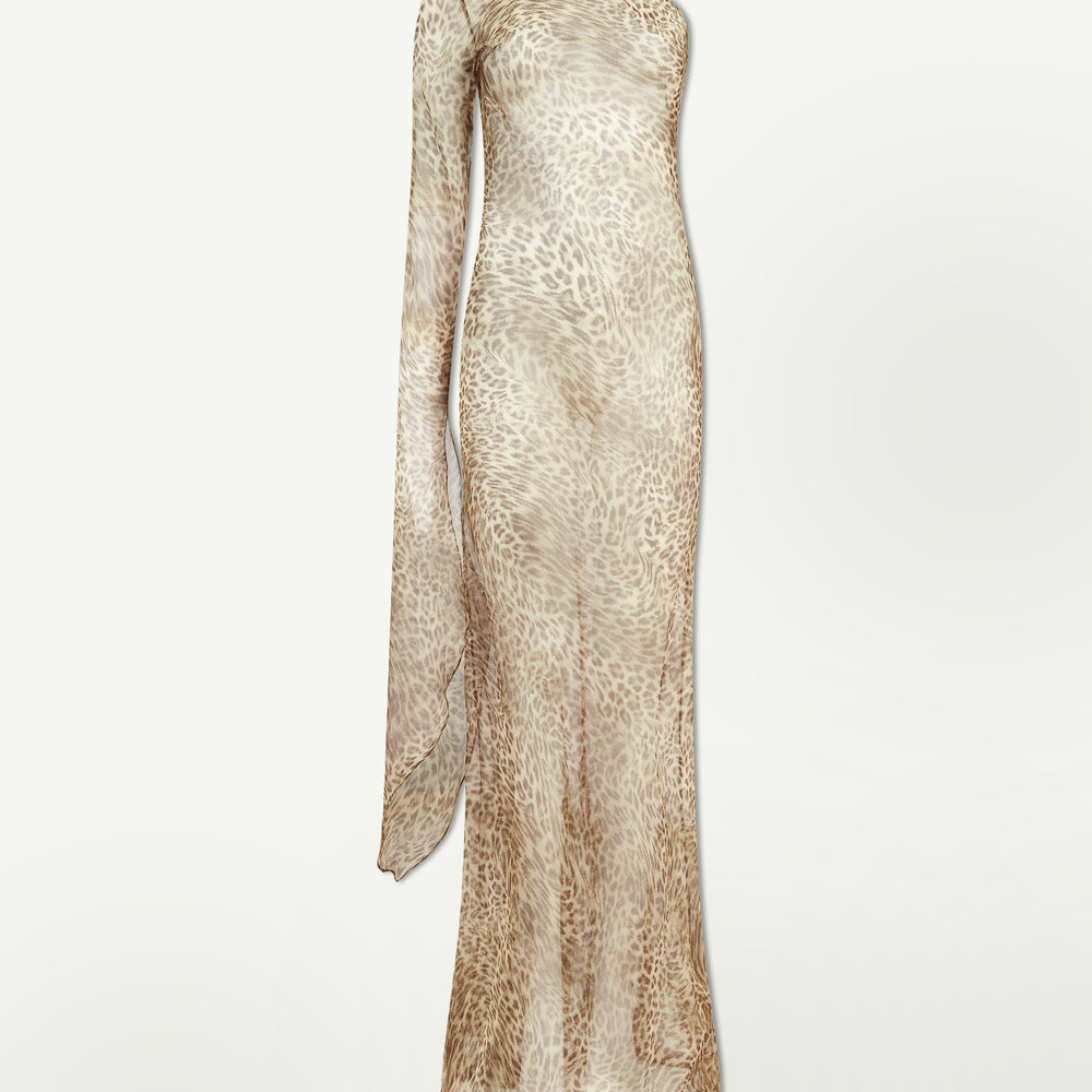 
                  
                    Pre-order item - One Shoulder Leopard Print Maxi Dress
                  
                