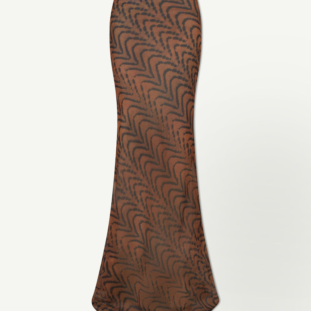Brown Print Maxi Skirt - Back in stock