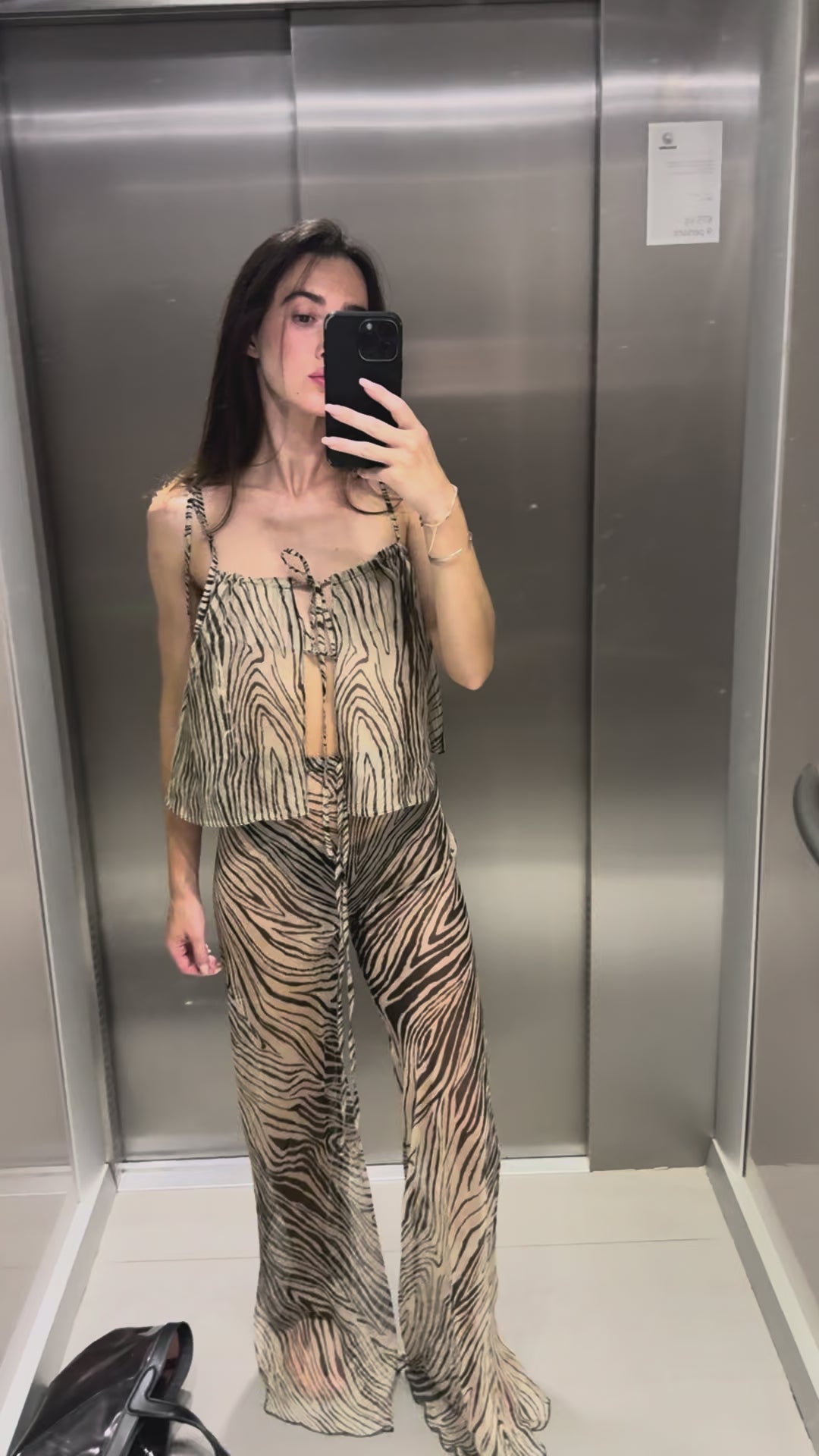 Zebra Cami Top